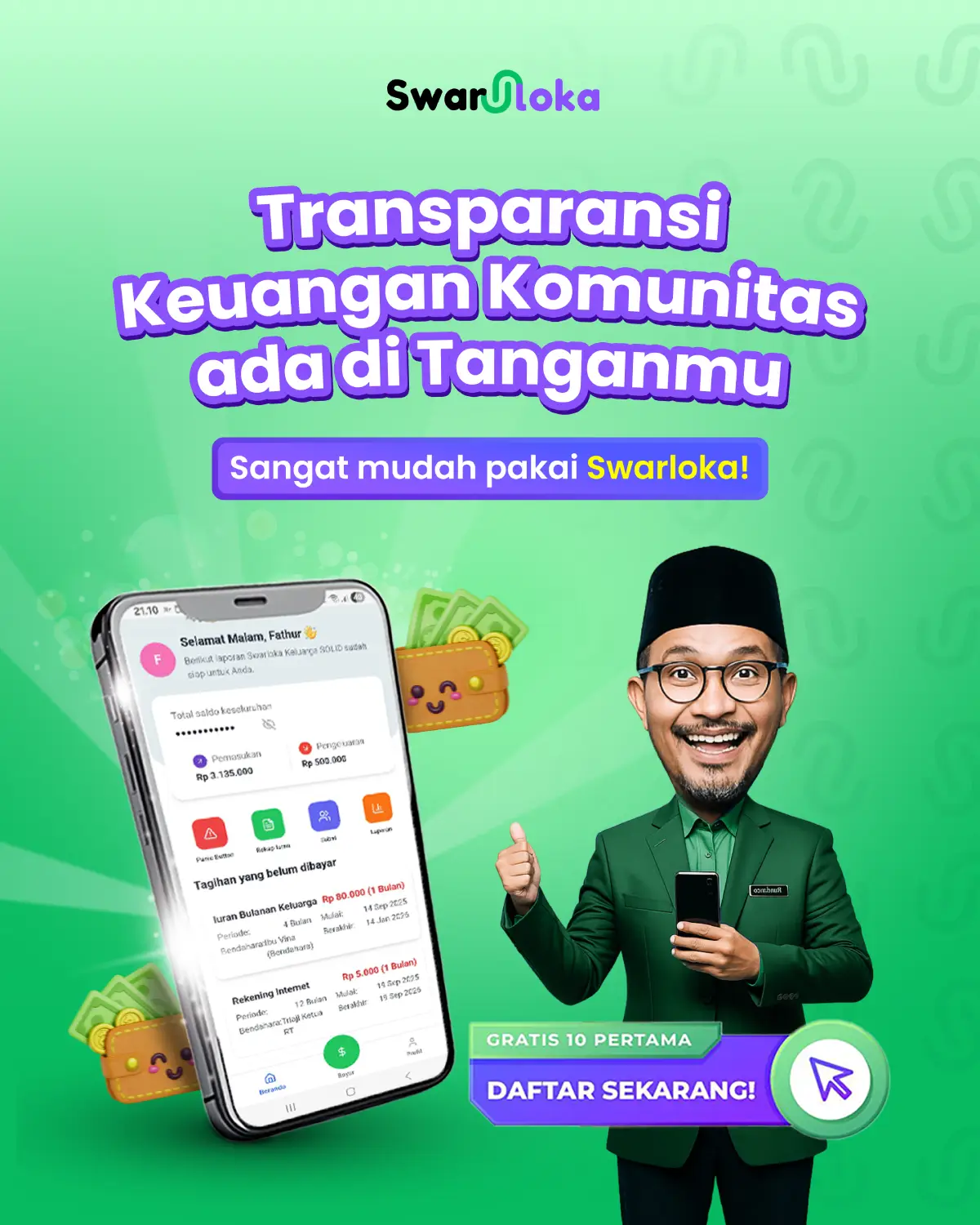 Swarloka untuk RT/RW & Lingkungan – Kelola Warga & Iuran Digital